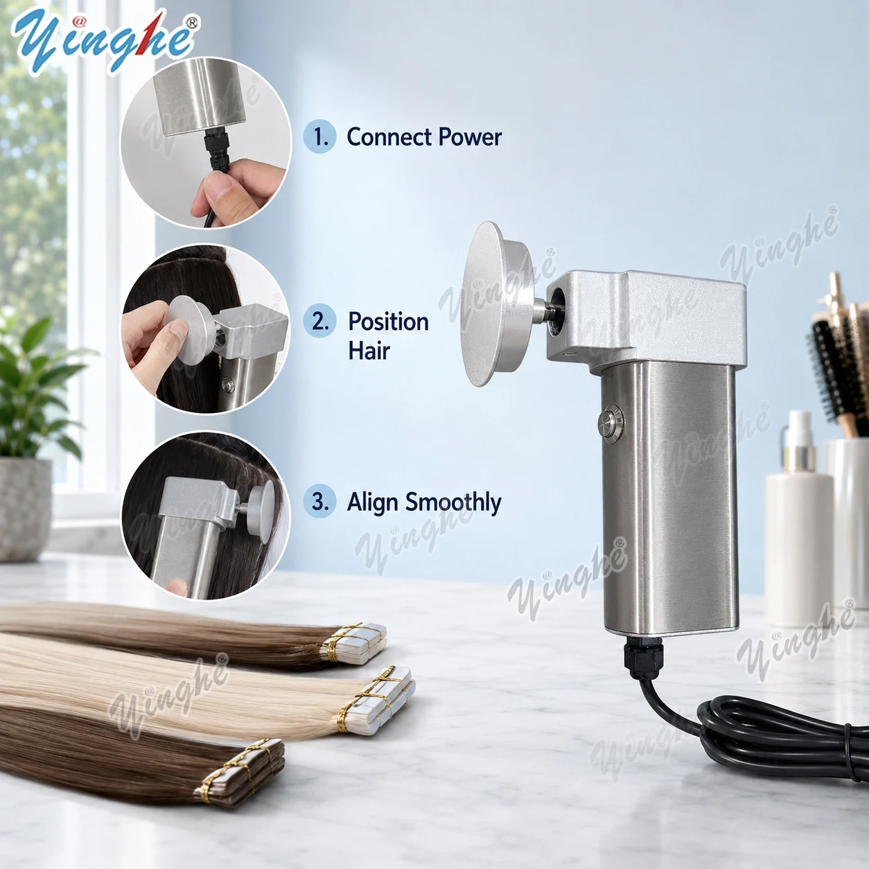 Hair Straightener - Professionele automatische haar-uitlijner voor salons, Slider