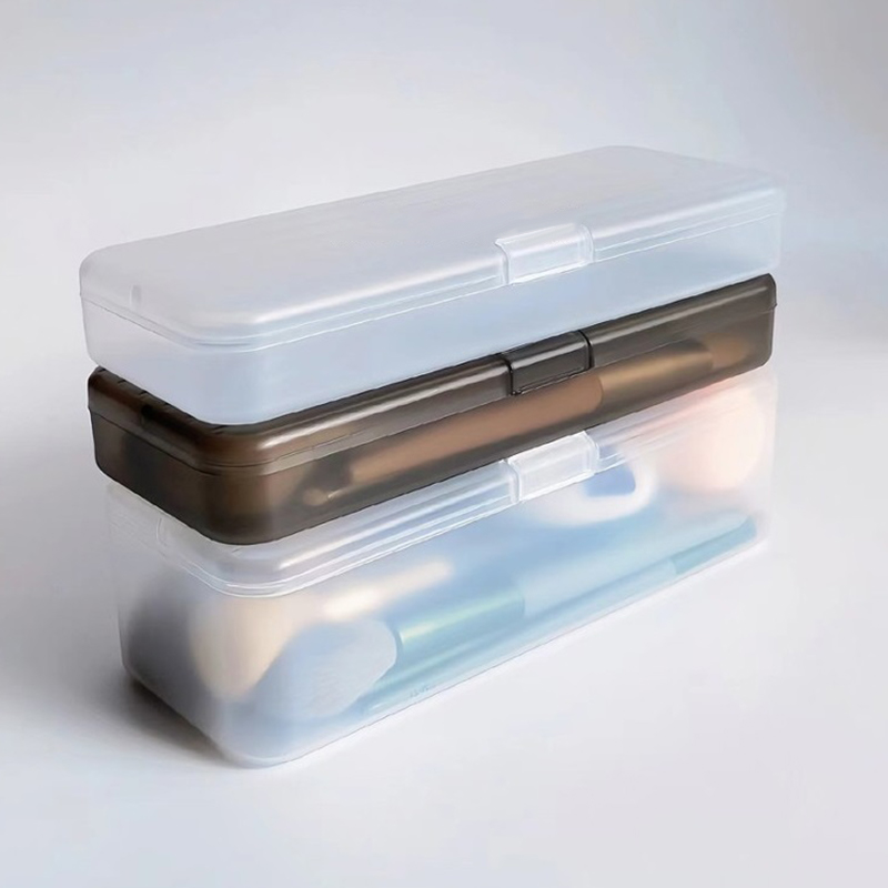 Beauty Makeup Box - 1PC transparante plastic cosmetische opbergdoos make-upborstel