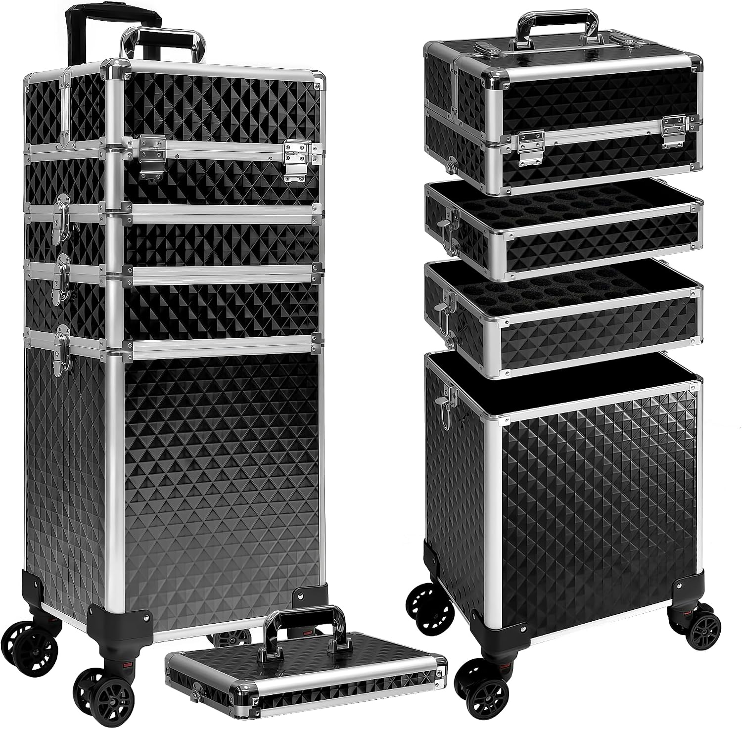 Beauty Makeup Box - Rollende make-up koffer, cosmetische trolley bagagebox,
