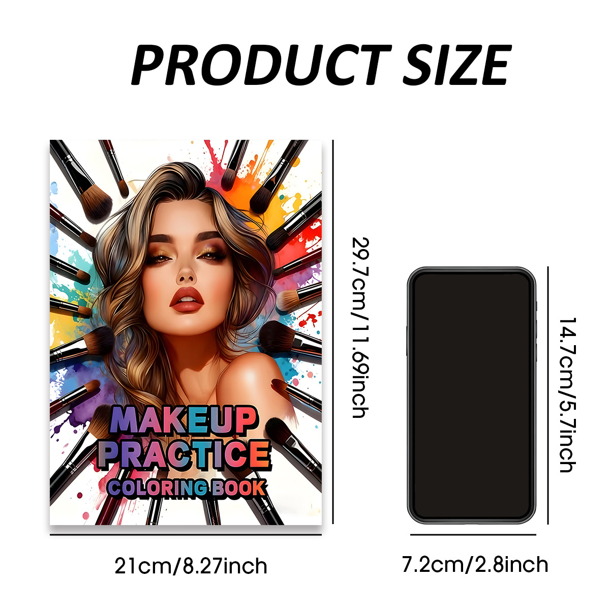 Beauty Makeup Book - Make-up oefenen Kleurboek Schoonheid Vrouw Make-up