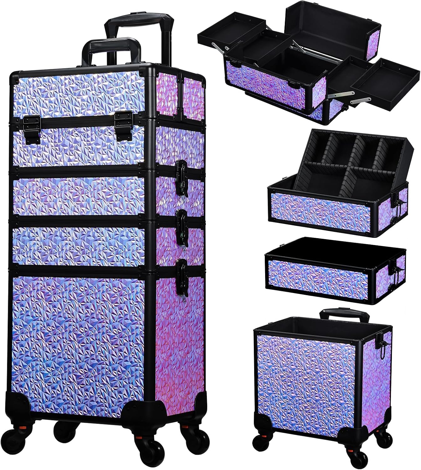 Beauty Makeup Box - Rollende make-up koffer, grote cosmetica opbergwagen