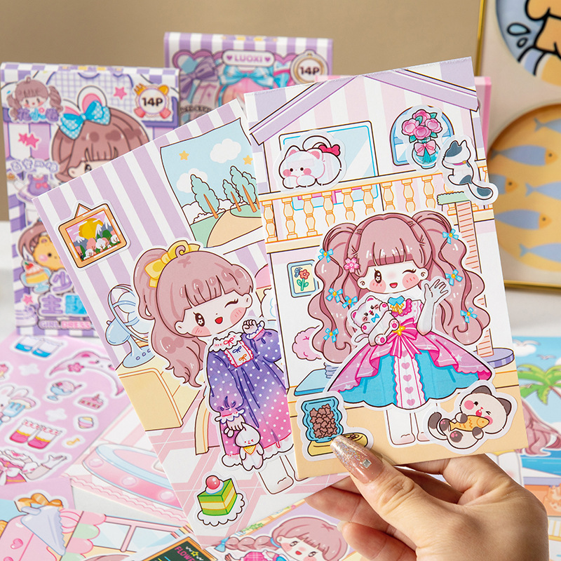 Cartoon mooi meisje profession - Beauty Makeup Book recensie en prijs