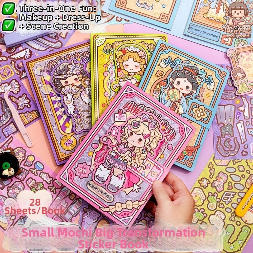 28 vellen cartoon-kleed-up-sti - Beauty Makeup Book recensie en prijs