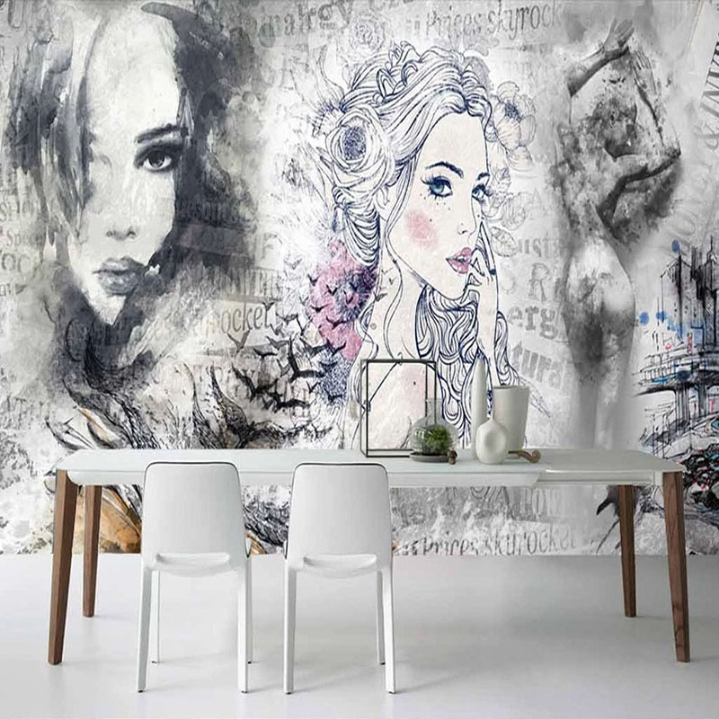 Aangepaste 3D muurschildering  - Beauty Makeup Wallpaper recensie en prijs