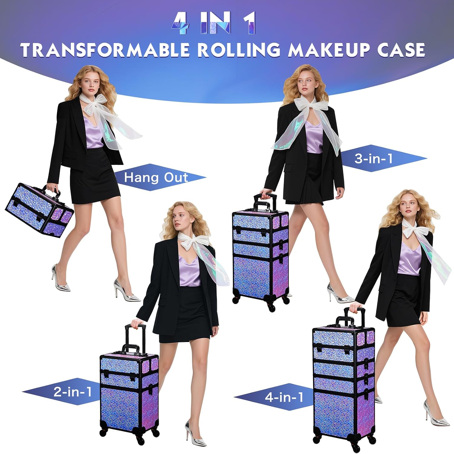 Rollende make-up koffer, grote - Beauty Makeup Box recensie en prijs