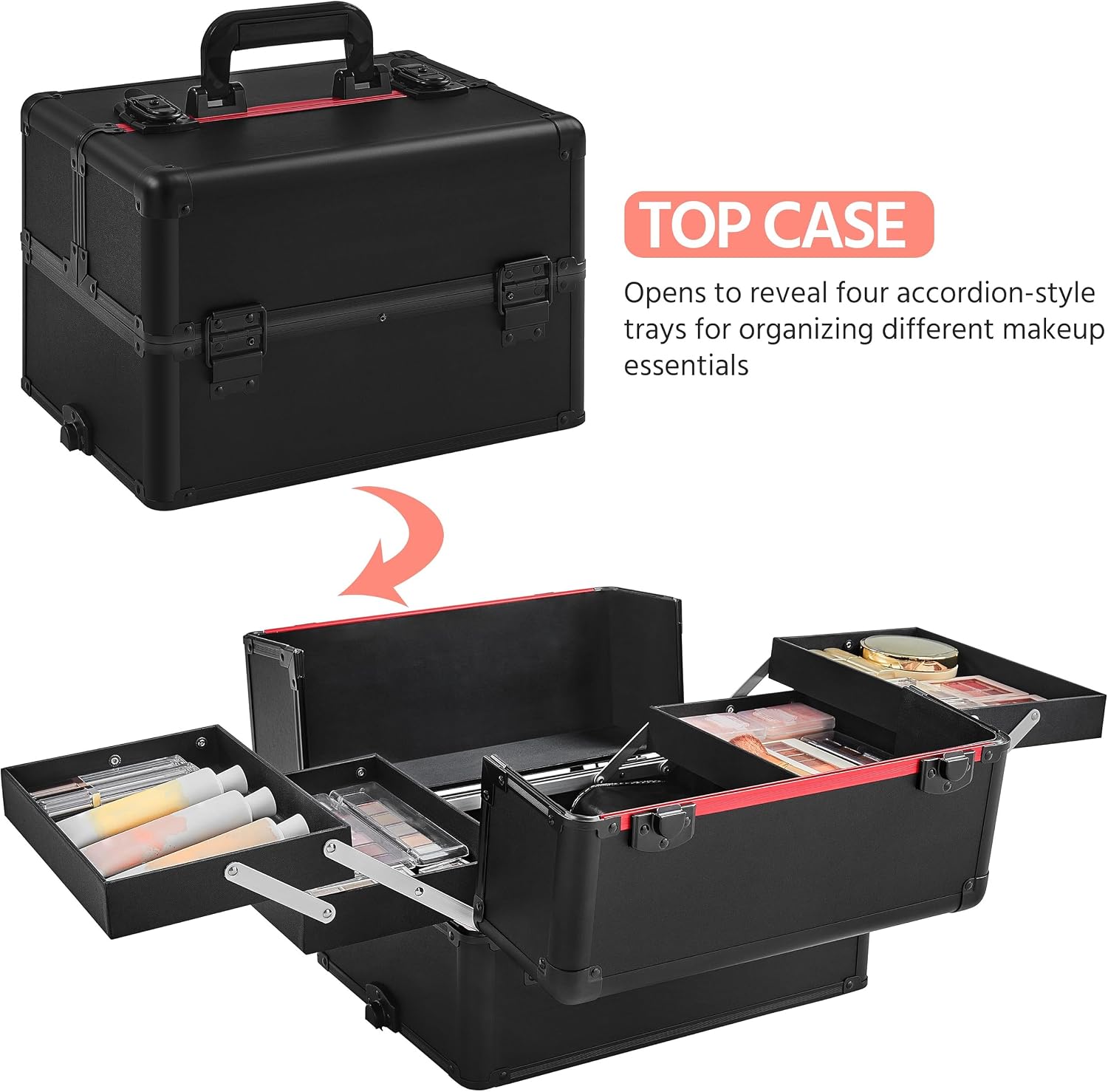 Rollende make-up koffer, cosme - Beauty Makeup Box recensie en prijs